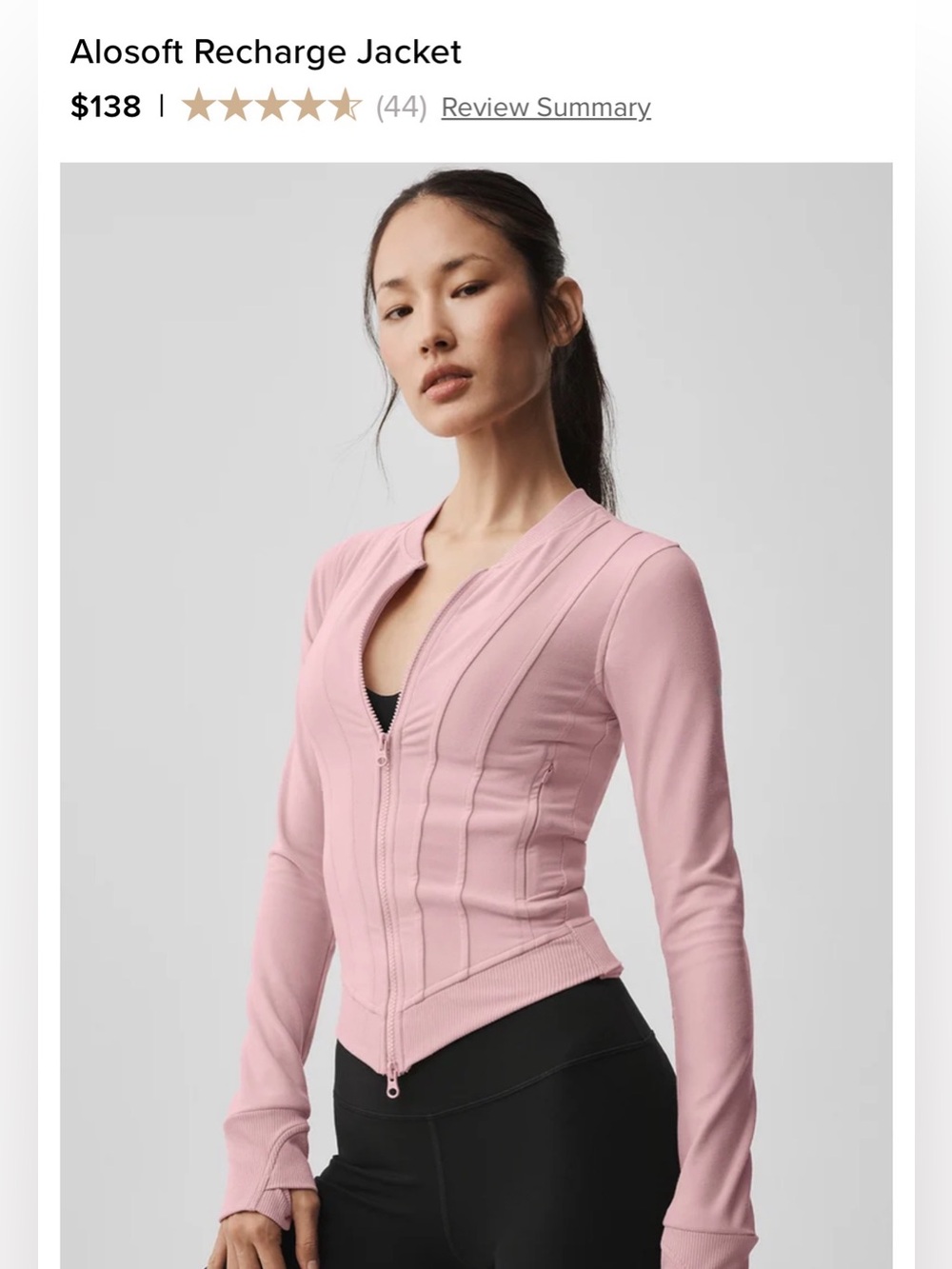 NWT ALO Alosoft Recharge Jacket Pink - XS